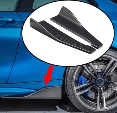 For FORD TRANSIT CUSTOM CONNECT Side Skirt Splitter Spoiler Gloss Carbon  Effect UK