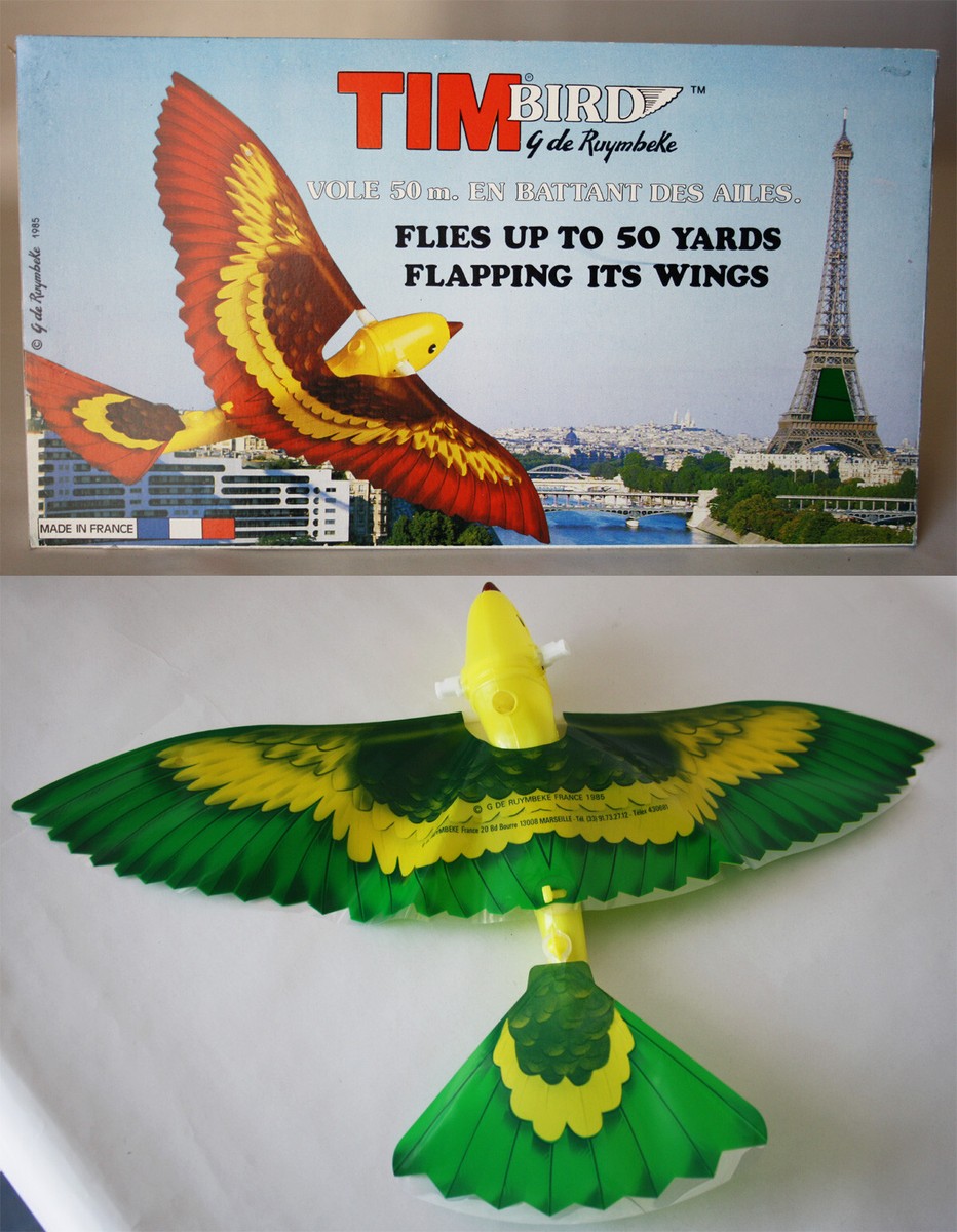 VINTAGE 1985 TIM BIRD FLAPPING WINGS BIRD GREEN RUYMBEKE