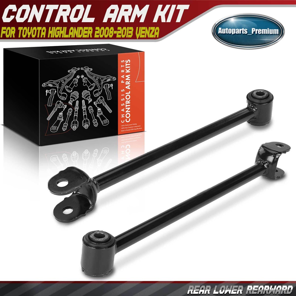 2x Rear Lower Rearward Control Arm for Toyota Highlander 08-13