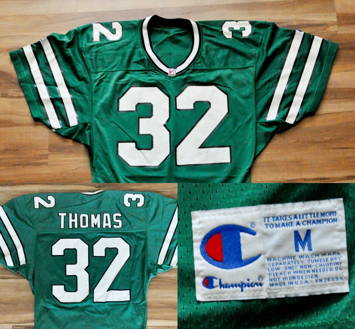 Blair Thomas New York Jets Champion Jersey Authentic Green NFL Men