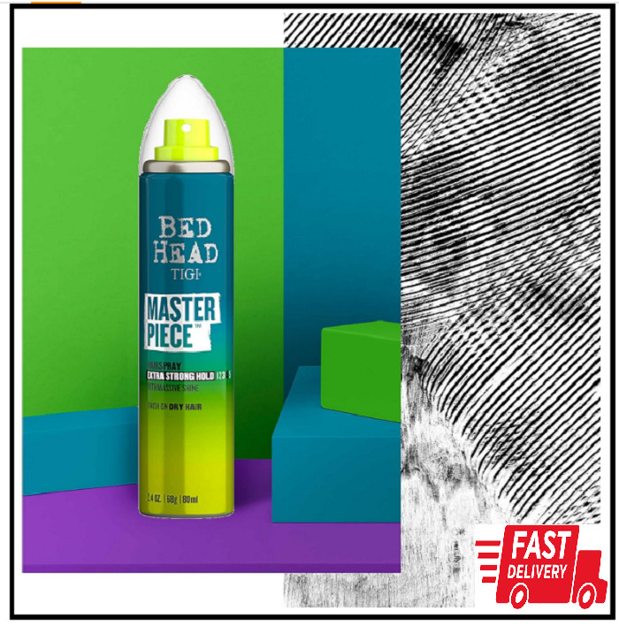 TIGI Bed Head Masterpiece Shiny Hairspray for Extra Strong Hold Travel Size 80ml