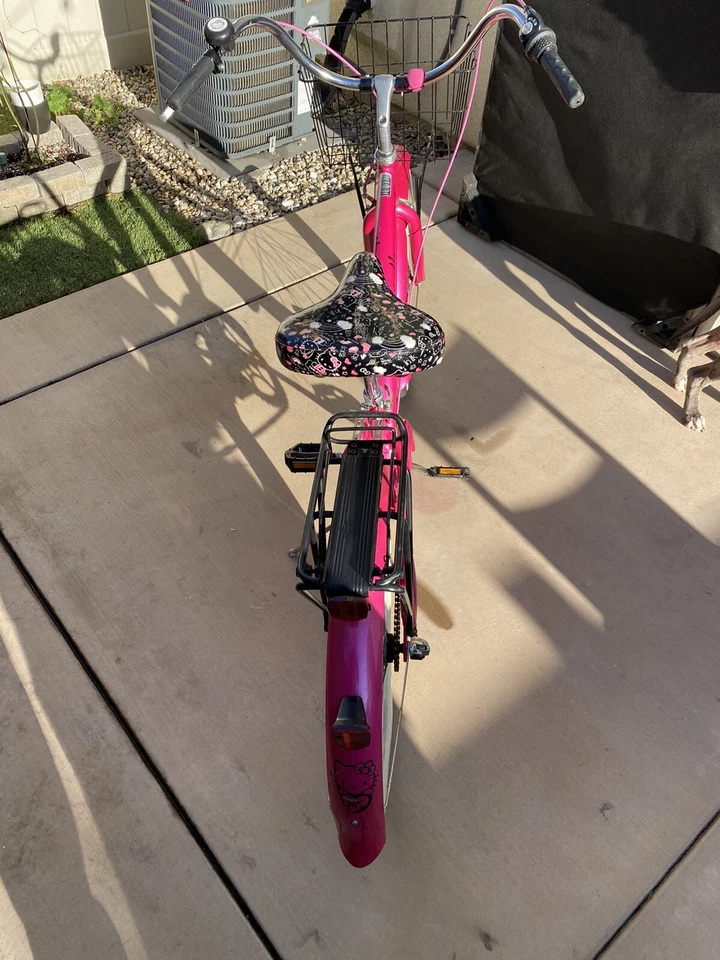 热卖 粉色 沙滩巡洋舰 女孩 女士 自行车 SANRIO HELLO KITTY 出品!™️ NIRVE®️定制 — 第 4/4 张图片