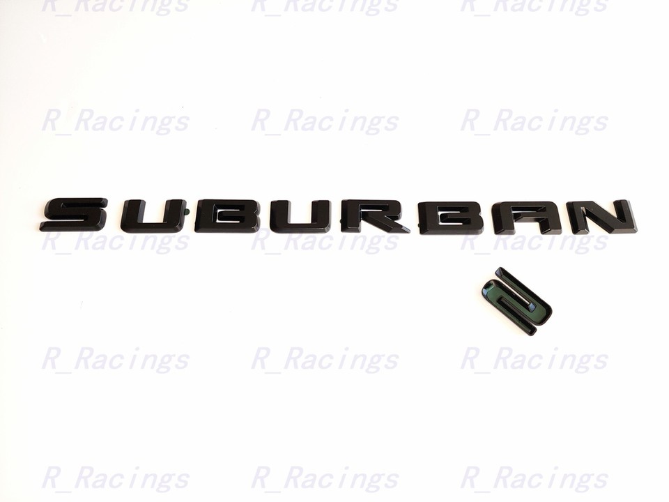 5PCS Matte Black Suburban LT Nameplate EMBLEM Letter 07-20 Chevrolet