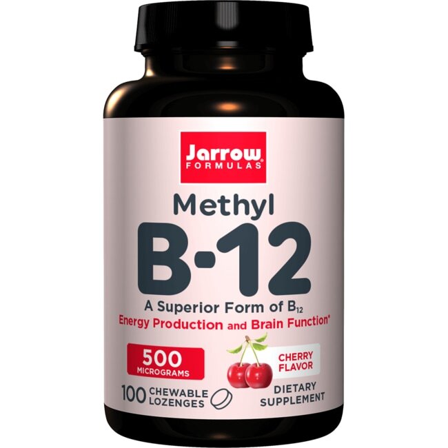 Jarrow Formulas, Inc. Веганский метил B-12 обычной силы – вишня