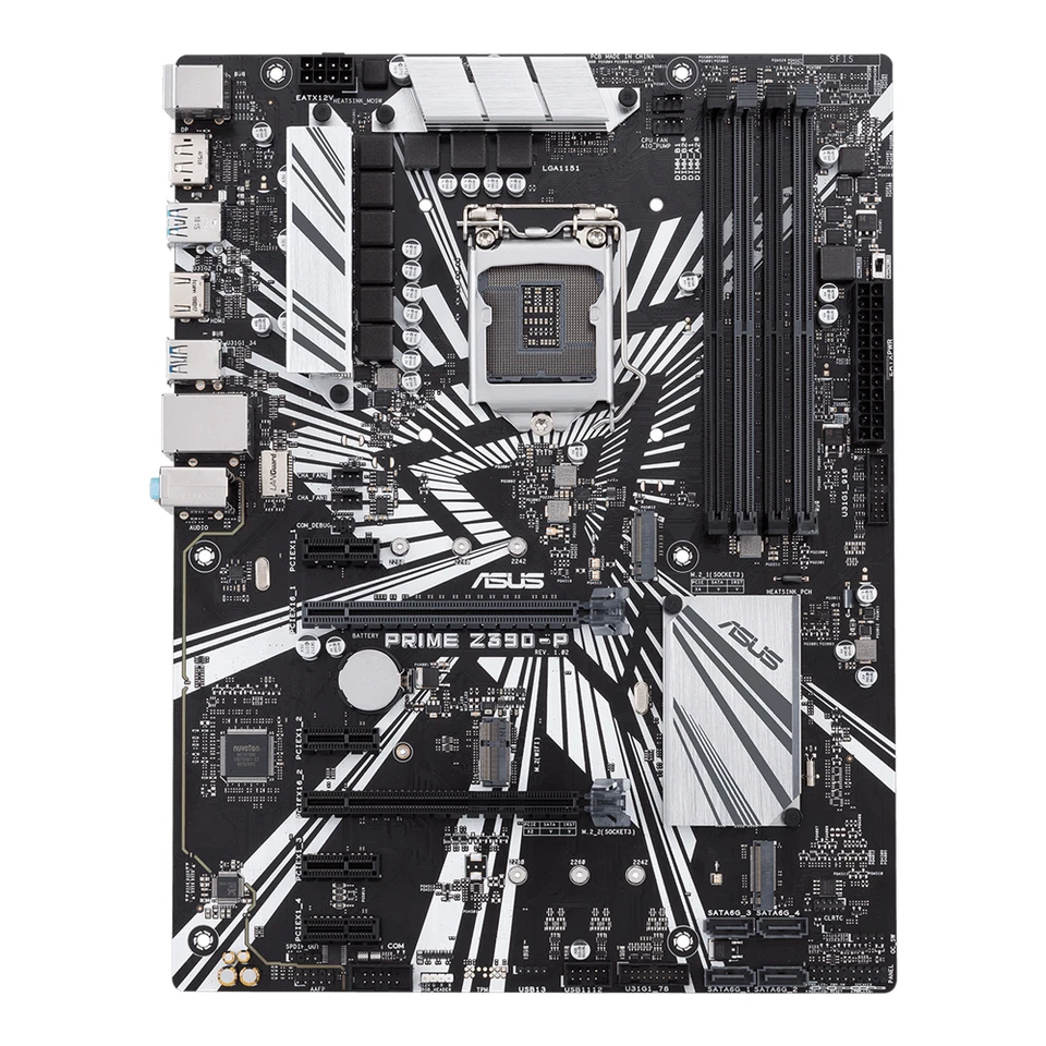 Intel Z390 ASUS PRIME Z390-P LGA1151 ATX Dual M.2 ddr4 4266MHz HDMI USB3.1 Gen2 - Image 2 of 4