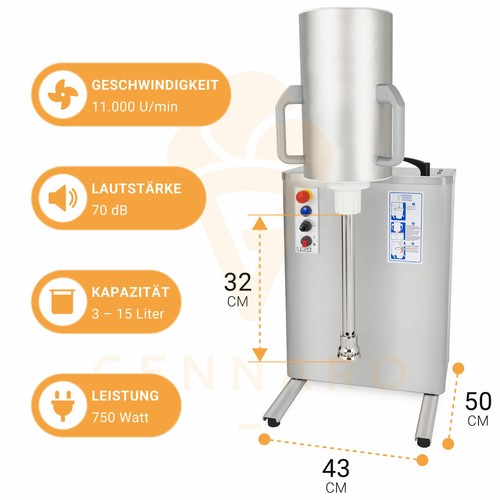 Turbomixer Tafec Turbo Poti | Profi-Stabmixer Standmixer Gastro Eiscafe Turbomix - Bild 2 von 12