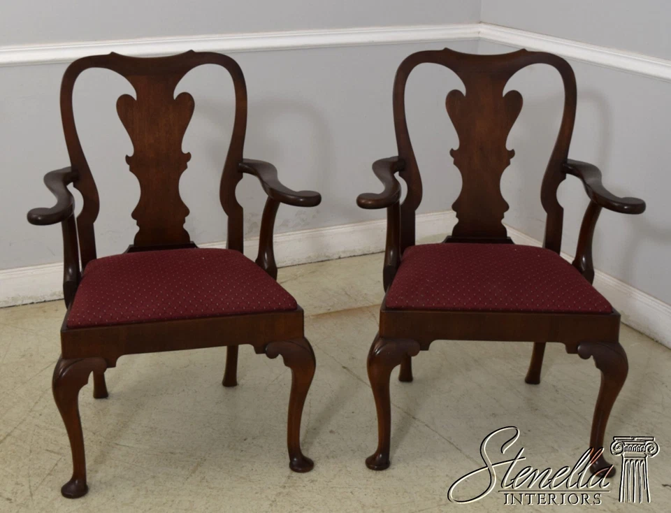 L66300EC: Set of 6 KINDEL Queen Anne Mahogany Dining Room Chairs - Image 2 of 4