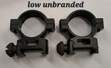 scope rings black, 1". low -no name, plain box