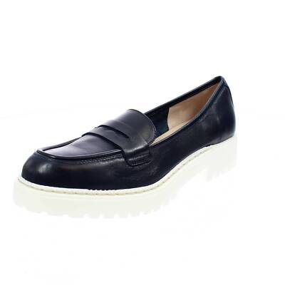 Il Borgo Firenze Mocassini In Pelle Suola Carrarmato Blu Donna