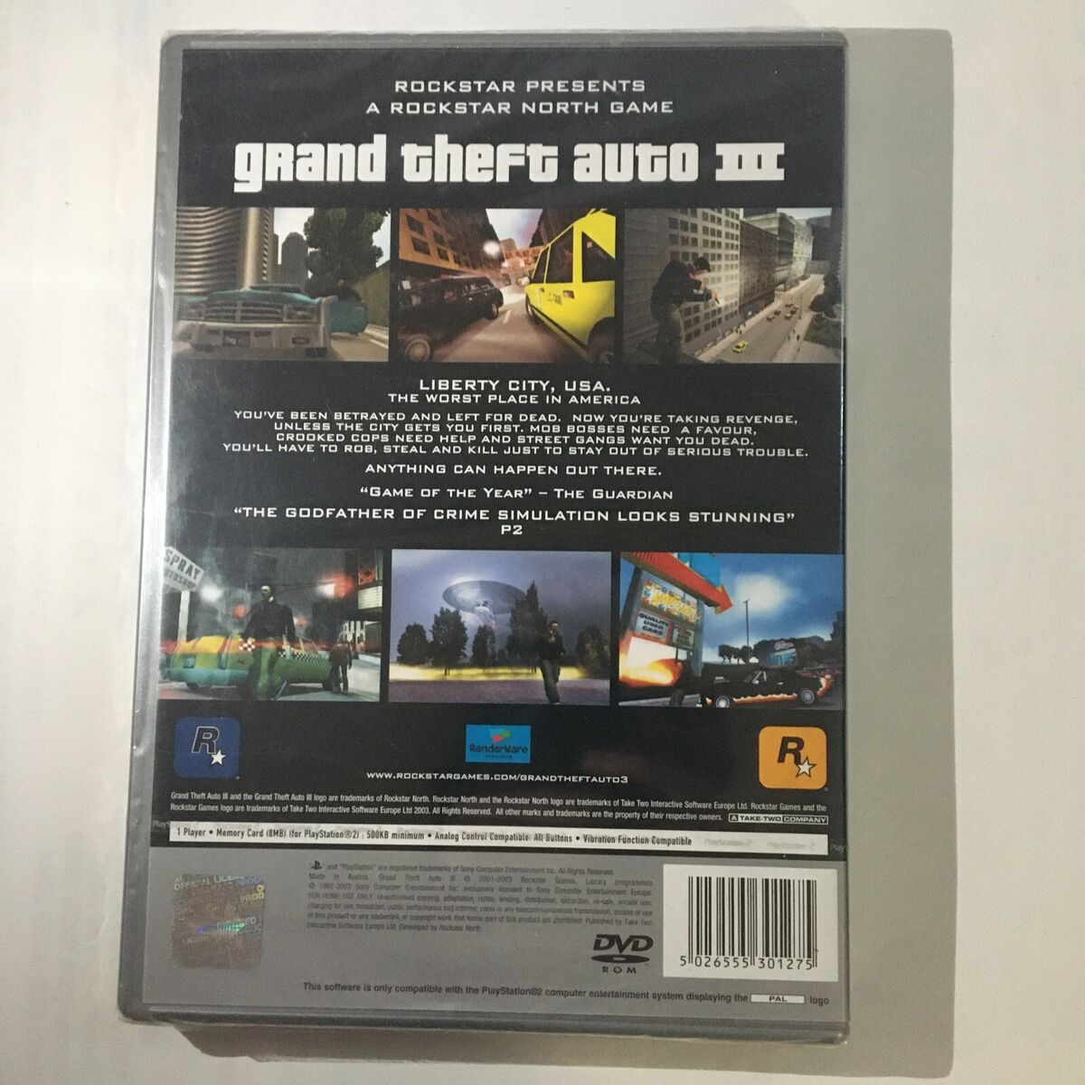 Platinum Grand Theft Auto III GTA 3 (PlayStation 2 PS2) SEALED & BRAND NEW