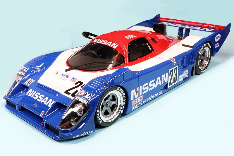 美品箱付き 京商 KYOSHO 1/12 日産 R91CP #23 1/12 Scale Nissan R91CP 23 Blue White Red KSR08666A Resin