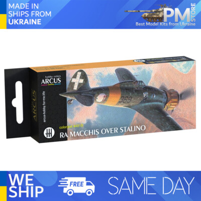 Arcus 4010 Enamel paints set RA Macchis over Stalino 6 colors in set 10ml