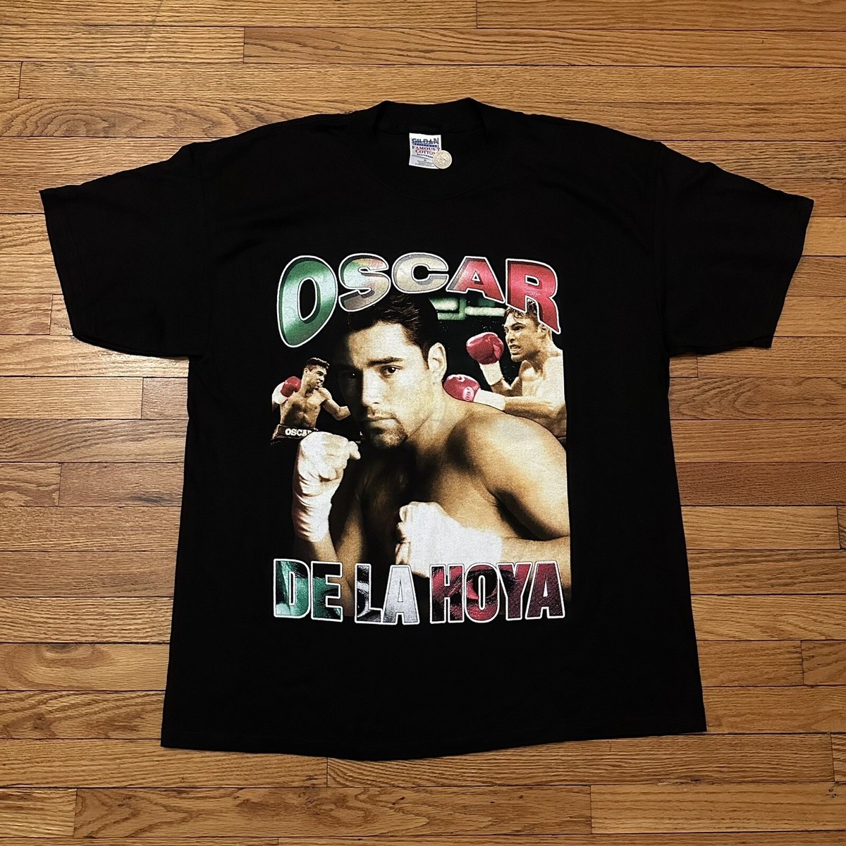 NWOT Vintage 90s Oscar De La Hoya Boxing Rap Tee T-Shirt XL Men