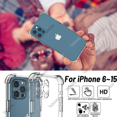 Crystal Shockproof Clear Case Cover Bulk Lot For iPhone 16 15 14 13 12 11 8 7 6