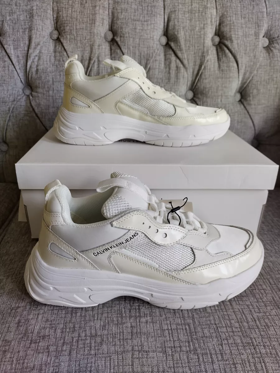 Calvin klein white womens trainers top