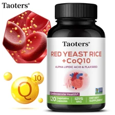 Red Yeast Rice 1215mg with COQ 10 - Heart and Cardiovascular Health, Circulation