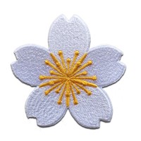 Blume BlüTe Pflanze - AufnäHer, BüGelbild, AufbüGler, GrößE: 6,1 X 6 Cm