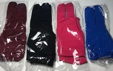 PACK (2 OR 4) Billiards Cue Pool Gloves 3 Fingers LEFT/RIGHT Hand 8 ball Snooker