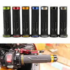 MOTORCYCLE 7/8" HAND GRIPS BLACK RED FOR YAMAHA YZF R1 R1M R6 R6S HONDA CBR600RR