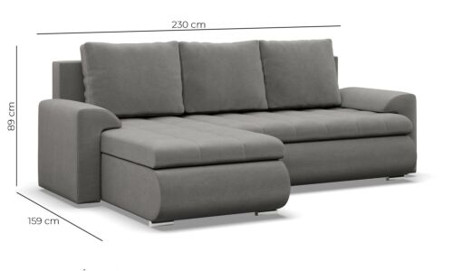 Ecksofa mit Schlaffunktion, Bett, 2 Bettkasten, Links/Rechts FORESTA - Bild 7 von 128