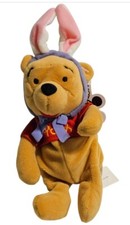 1990's Disney Winnie the Pooh as Easter Bunny Mouseketoys Beanbag MWMT Plush New