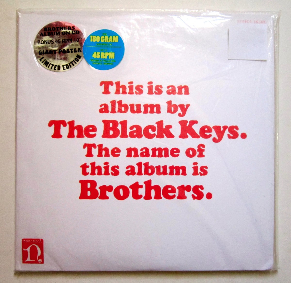 The Black Keys Brothers Limited Edition Vinyl LP 2010 Record Store