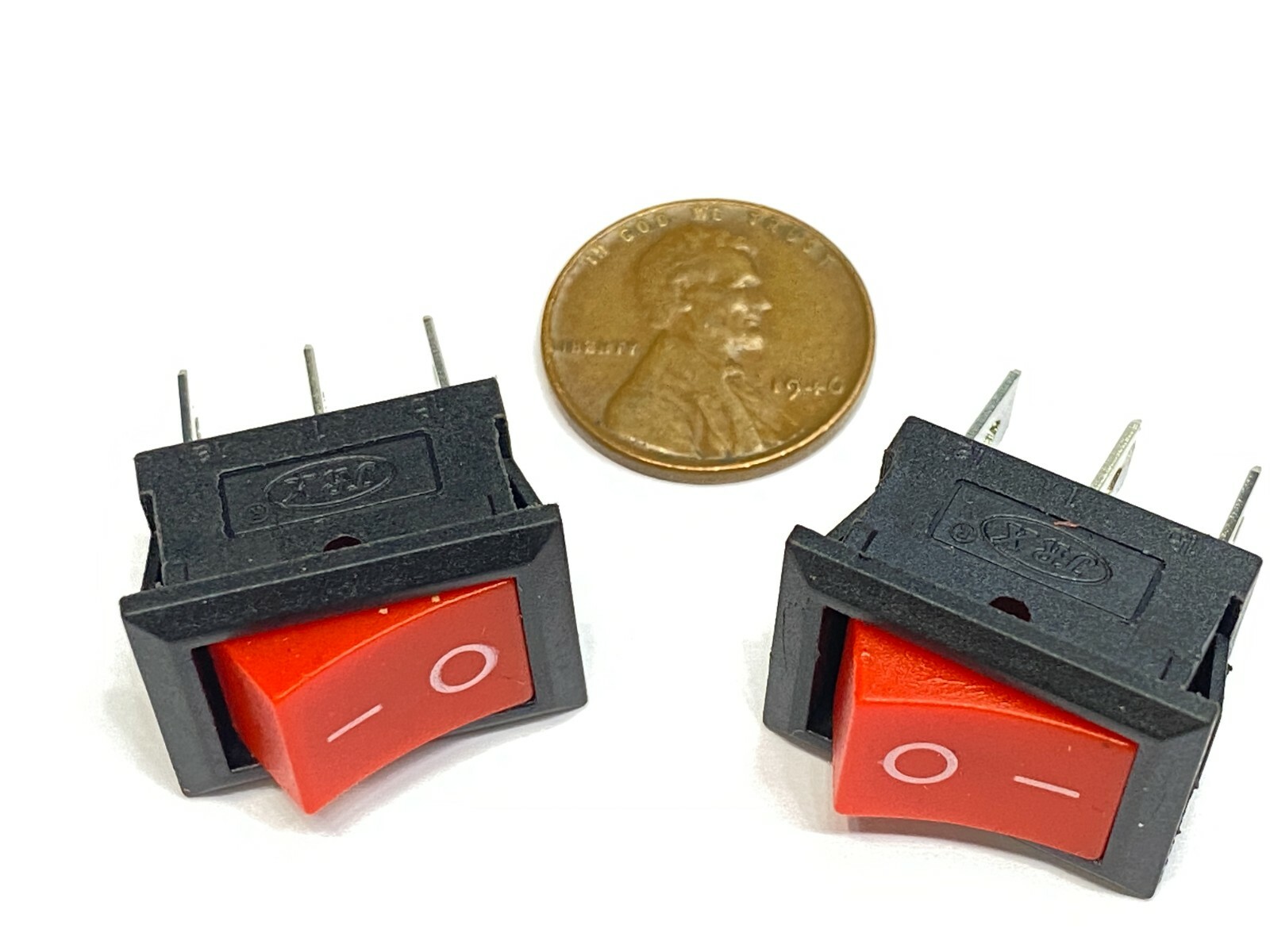 8 Pieces Red 3pin 2 position rocker switch 21mm x 15mm on/off KCD1-102 ...