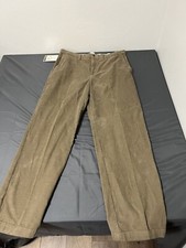 NEW 60 Haggar Mens 36x32 Brown Corduroy Pants Classic Fit