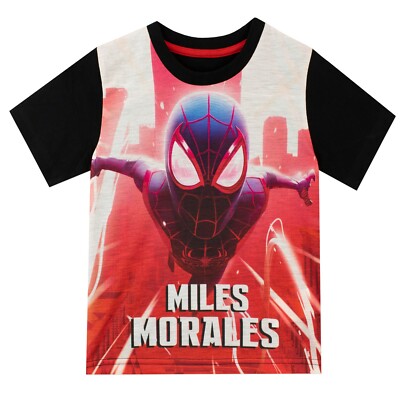 Marvel Spiderman Miles Morales T-Shirt Kinder Jungen 2 3 4 5 6 7 8 9 10 Jahre Top