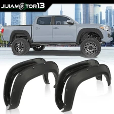Fit For 16-22 Toyota Tacoma 4x smooth Wheel Fender Flares Pocket Rivet Style