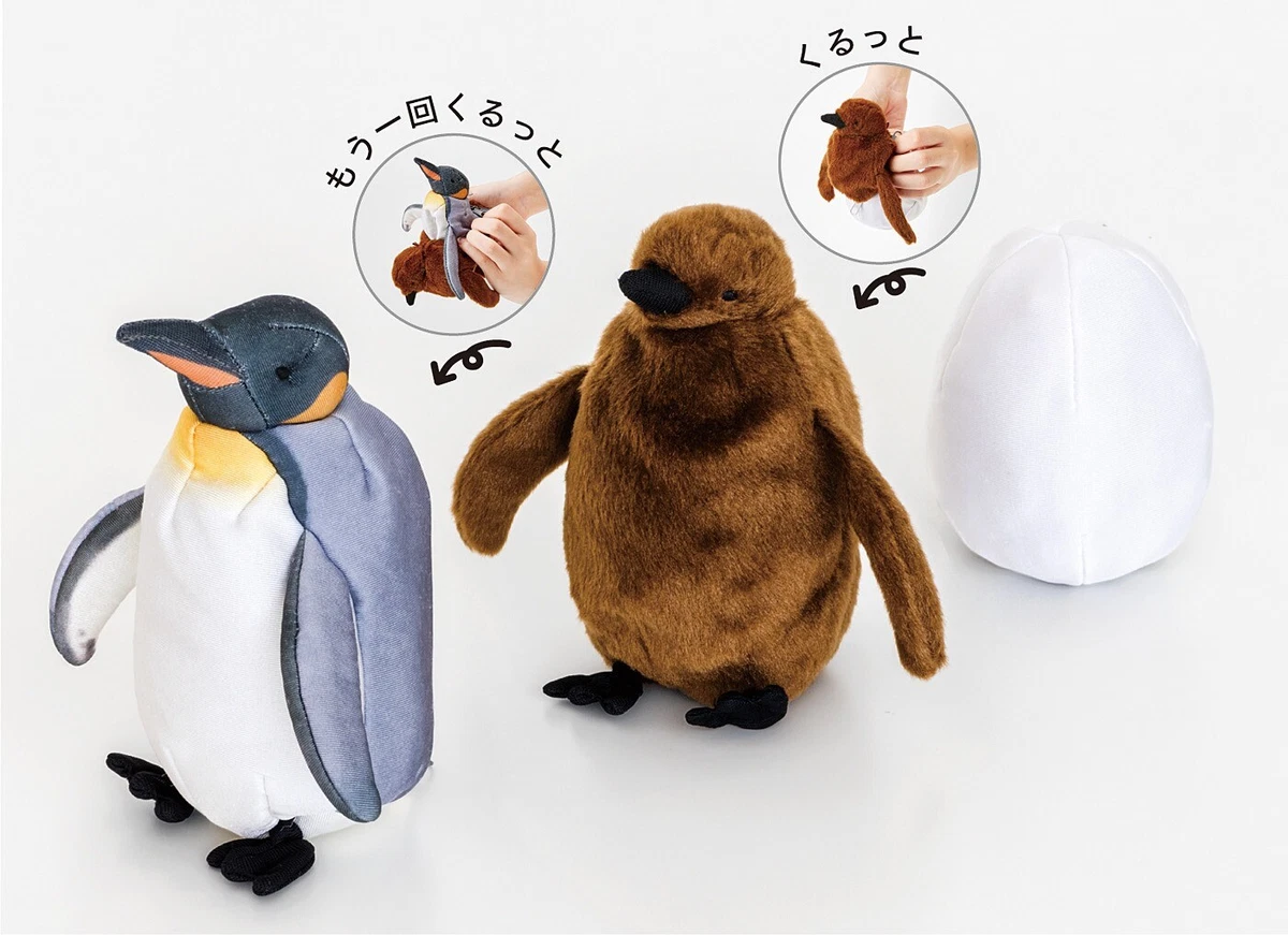 Felissimo King Penguin 3 change plush toy from Egg to Chick to Adult Penguin