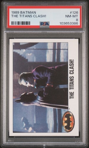 1989 Topps Batman #126 The Titans Clash! PSA 8
