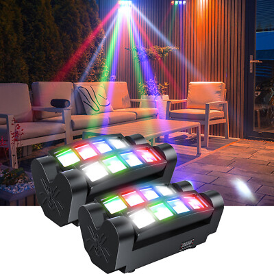 2X80W Spider Moving Head Bühnenlicht 8 LED RGBW DMX512 Lichhteffekt Weihnachten