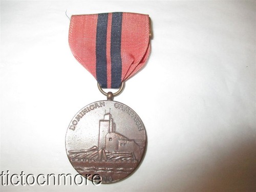 PRE WWI US NAVY & MARINE CORPS DOMINICAN CAMPAIGN 1916 SERVICE MEDAL FULL SIZE