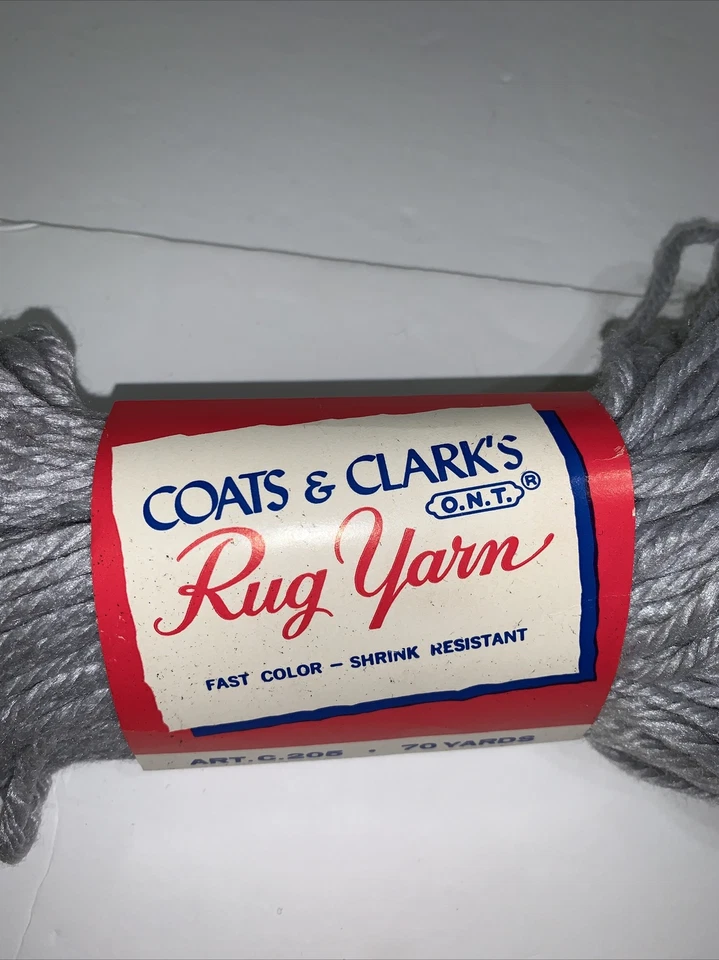 DE COLECCIÓN ABRIGOS Y CLARK’S Alfombra Hilo Gris 70 Yardas NUGREY 75% RAYÓN 25% ALGODÓN LOTE DE 3 Foto 3 de 4