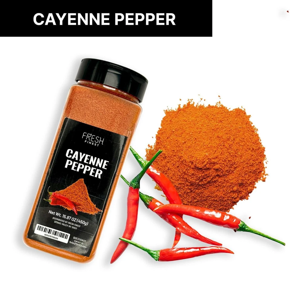 Pimienta de Cayena en Polvo 15.87 OZ Todo Natural Pimiento Rojo Presión Arterial, Cocinar Foto 4 de 4