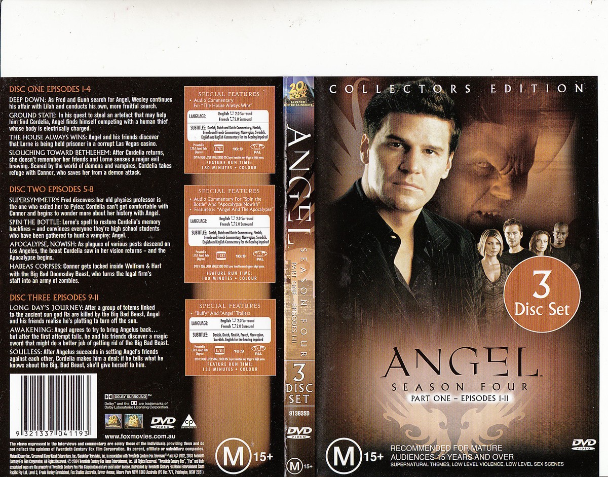 SHOWbiz　DVD Angel-1999-TV Series USA-Season Four-Part One Episodes 1-11