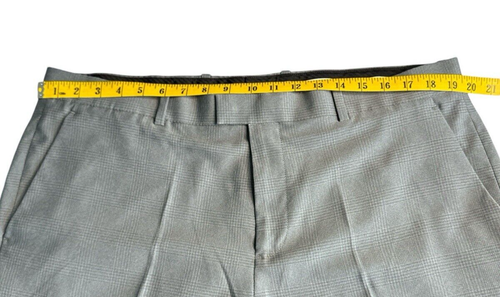 Perry Ellis Men’s Gray Dress Pants 38x32 Flat Front Straight Fit 100% Polyester - Picture 7 of 16