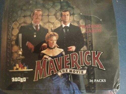 1994 Maverick Movie 36 Unopened Pack Box Trading Cards Mel Gibson - Picture 1 of 6