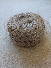 VTG CHURCH LADY HAT BEAUTIFUL COCOA BROWN PILL BOX WITH NETTING FUN/KITSCHY NWT