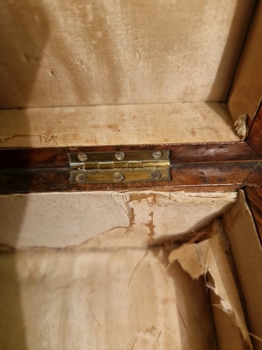 Pearce Maker Antique Burwalnut And Brass Victorian c1860 Glove Box - Picture 16 of 24