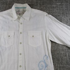 Rock 47 Wrangler Shirt Mens L Western "Graphic Print" Embroidery Cowboy