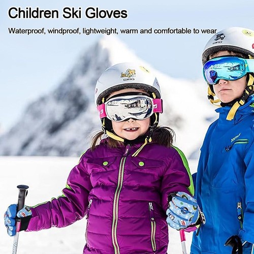 Windproof Children Ski Gloves Waterproof Winter Warm Mitten Mountaineering - Picture 7 of 19