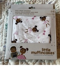 Little Muffincakes Easy Wrap Swaddle 0-3M Ballet Theme White Pink Brown