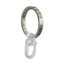 Ringe / Gardinenringe Edelstahl Optik für Gardinenstangen 16 mm Ø, 10 Stück