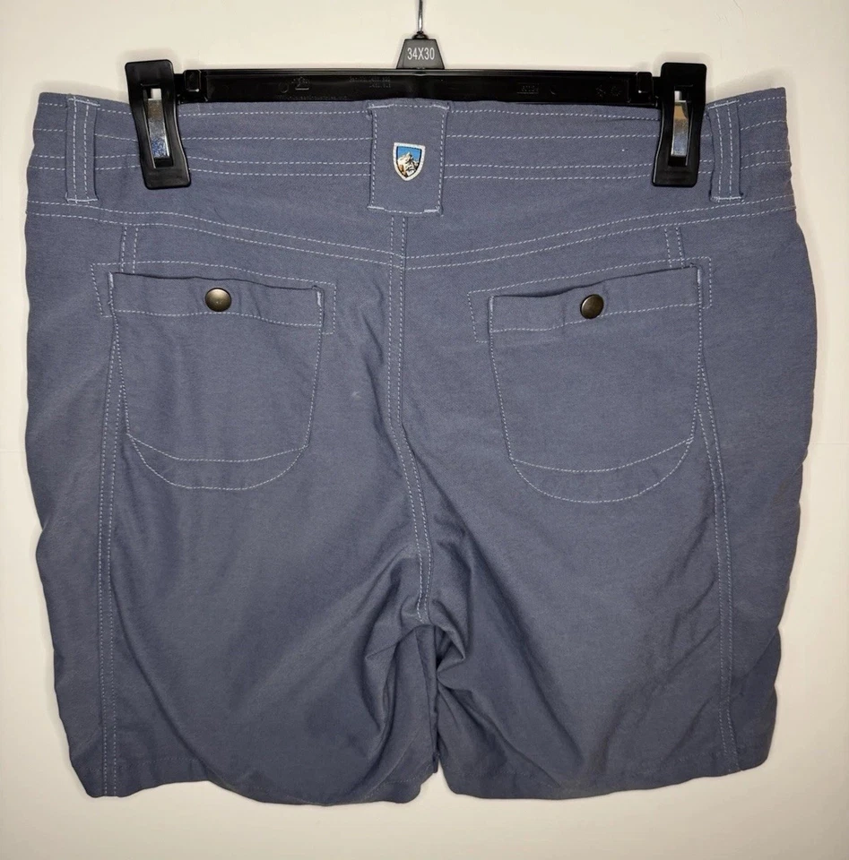 KUHL Trekr Hiking Shorts Blue Outdoor 8” Inseam Style 6263 Women’s Size 10 - Image 2 of 4