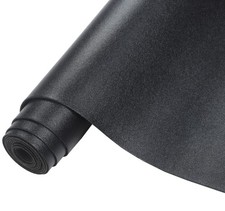 CDY Smooth Black Faux Leather Sheets 13.8"X53" 35cmX135cm Solid Color PU Syn...