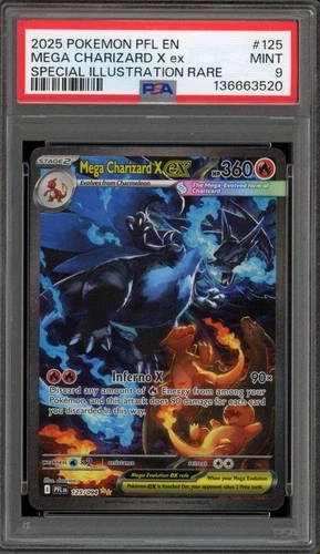 Pokemon Mega Charizard X ex Phantasmal Flames SIR #125 PSA 9 Mint