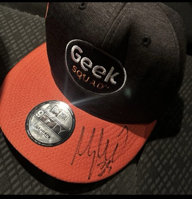#ad MORGAN GEEKIE Auto Signed Officially Licensed GEEK SQUAD Hat PROOF For COA $800.00