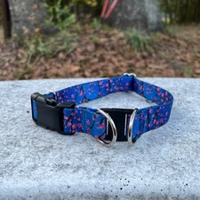 1 inch wide Breakaway Dog Collar for Large Dogs - Cherry Blossom Made in USA